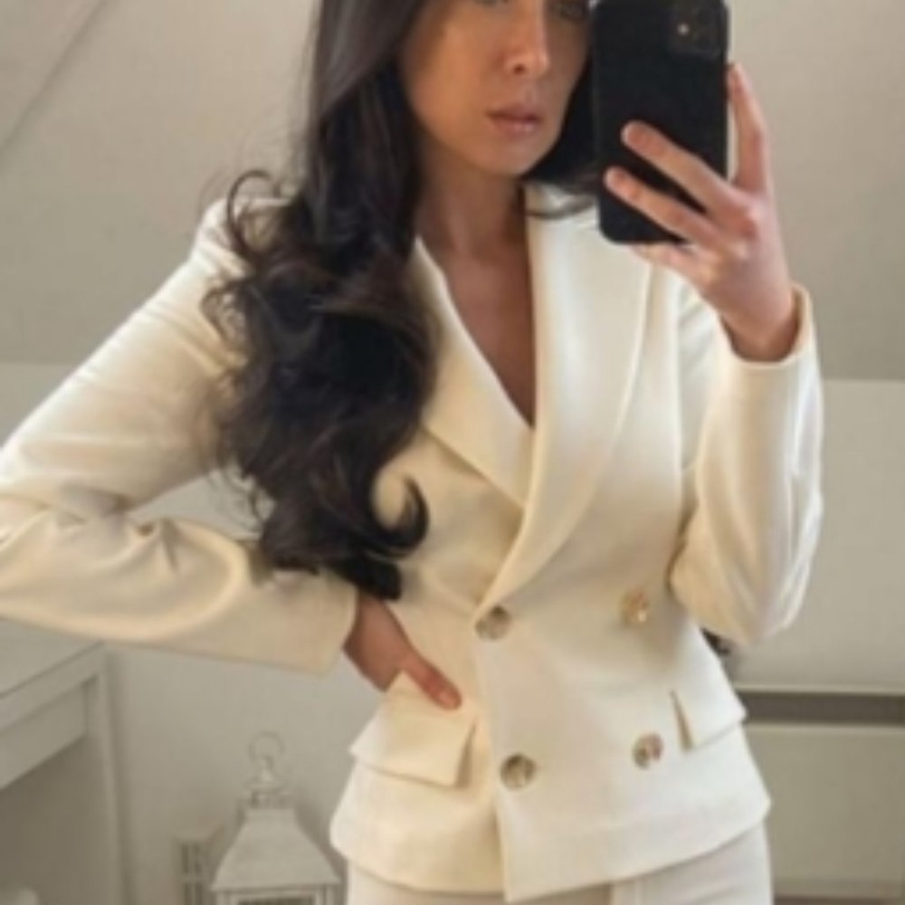 Zara Double breasted executive blazer- Gold buttons